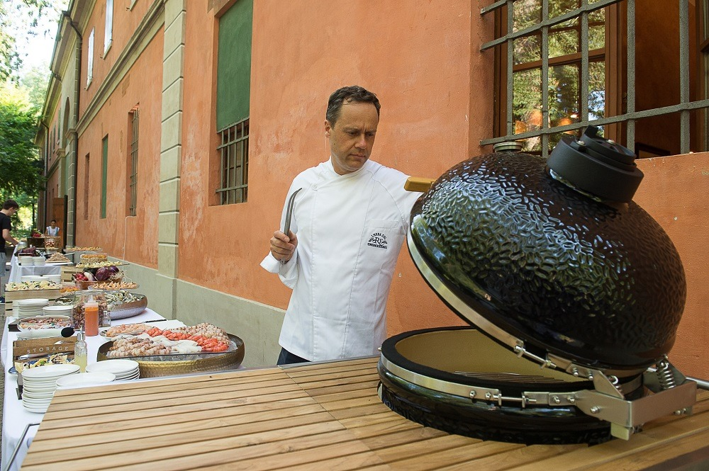 Tavoli catering per griglie kamado